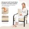 Costway 2 PCS Patio Dining Chairs Set with Padded Cushions Armrest Steel Frame